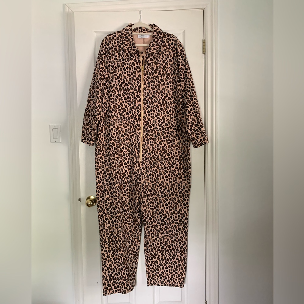Pink Leopard Red Sky Shop Baggy Boiler Suit